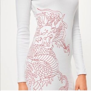 Missguided red dragon mini dress 🔥